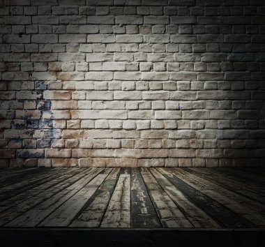 Tuğla duvarlı eski oda