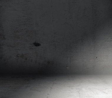 Beton duvar ile eski Oda