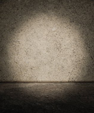 Beton duvar ile eski Oda