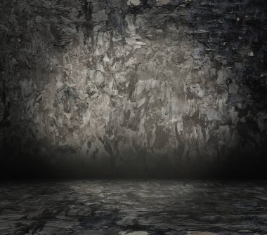 Beton duvar ile eski Oda