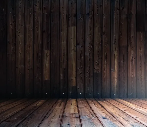 Vecchio interno in legno — Foto Stock
