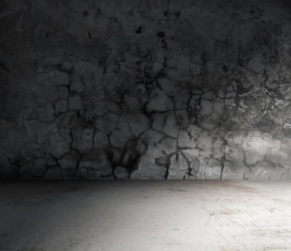 Grungy room with concrete wall — Stock Photo, Image