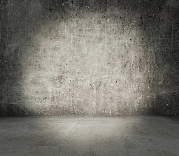 Grungy room with concrete wall — Stock Photo, Image