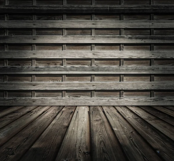 Старый деревянный интерьер — стоковое фото