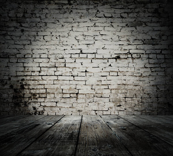 old room with bricks wall