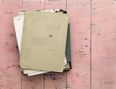 retro klasörleri yığını