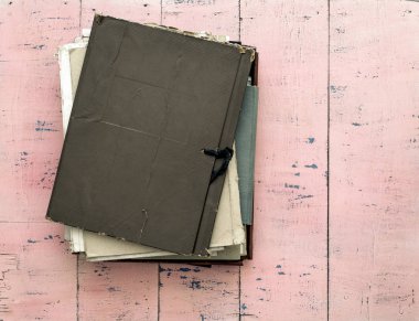 retro klasörleri yığını