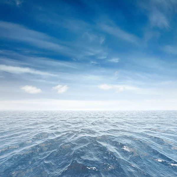 Cloudy sky over sea — Stock Photo, Image