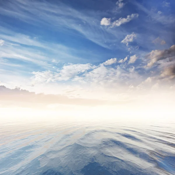 Cloudy sky over sea — Stock Photo, Image