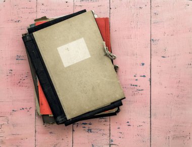 retro klasörleri yığını