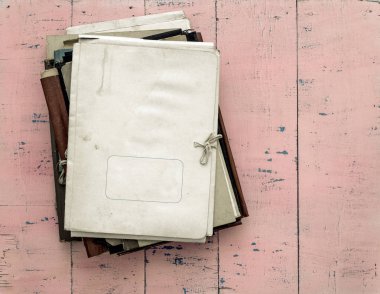 retro klasörleri yığını