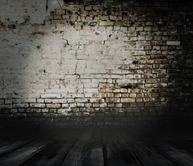 Tuğla duvarlı eski oda