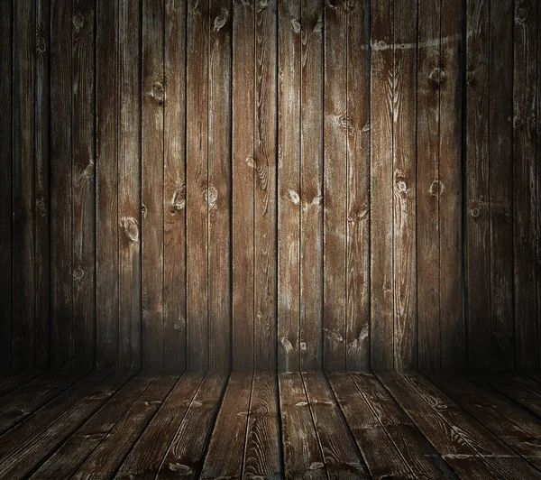Starý dřevěný interiér — Stock fotografie