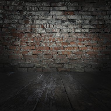 Tuğla duvarlı eski oda