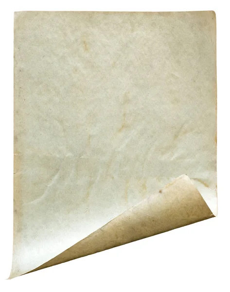 Eski kağıt izole — Stok fotoğraf