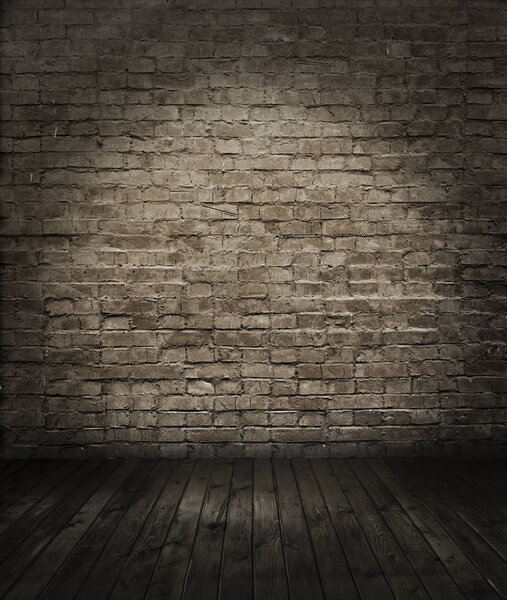 old room with brick wall
