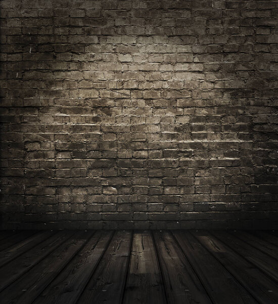 old room with brick wall