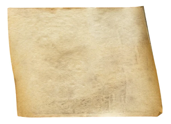 Stary papier ze ścieżką przycinającą — Zdjęcie stockowe