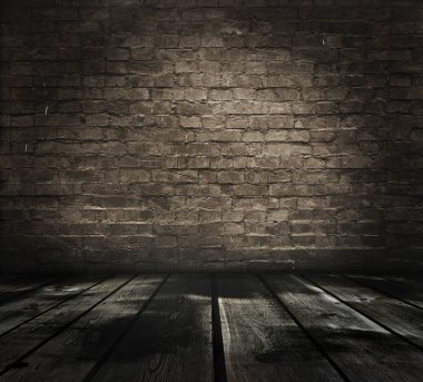 Tuğla duvarlı eski oda