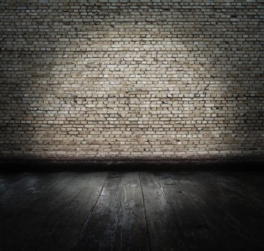 Tuğla duvarlı eski oda