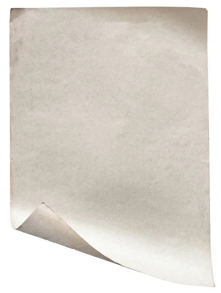 Régi papír elszigetelt — Stock Fotó