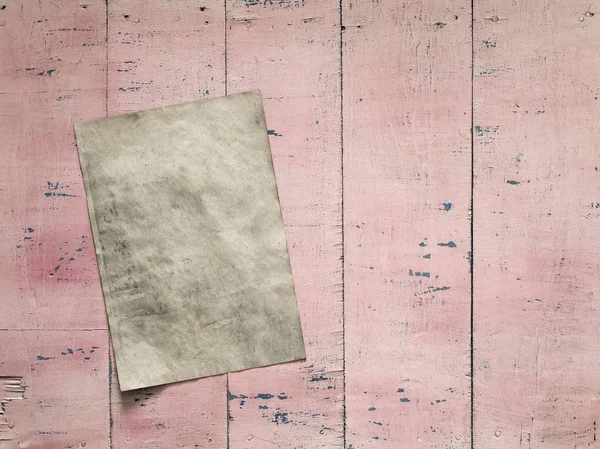 Kağıt grunge ahşap arka plan üzerinde