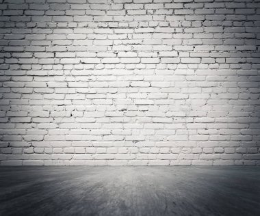 Beyaz tuğla duvar