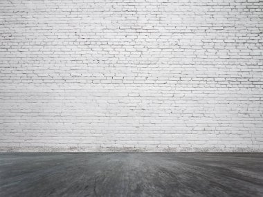 Beyaz tuğla duvar