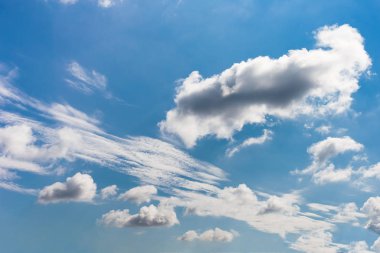 Mavi gökyüzündeki bulutlar
