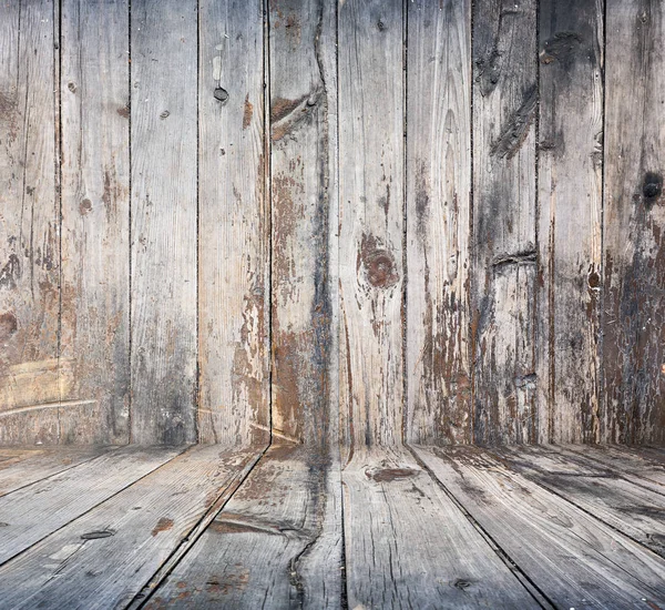 Wand und Fußboden aus Holz — Stockfoto