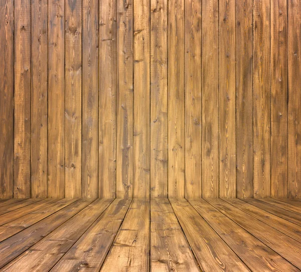 Wooden wall and floor — Stock Photo, Image