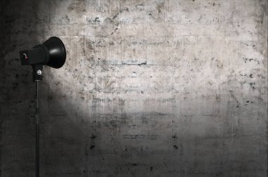 light on concrete wall clipart