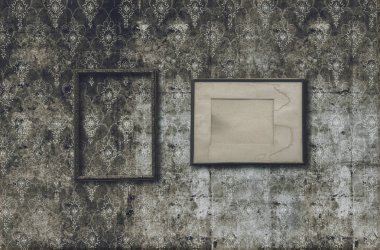 Eski fotoğraf çerçeveleri retro duvar kağıdı ayarlamak