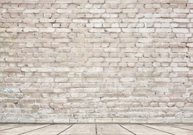 boş oda iç tuğla duvar ile