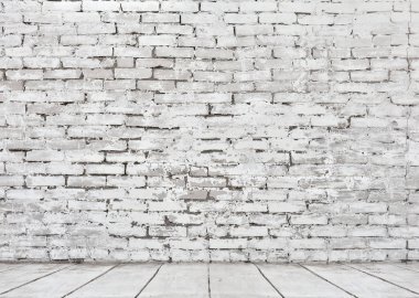 boş oda iç tuğla duvar ile