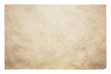 kırpma yolu olan beyaz arkaplanda izole edilmiş eski kağıt