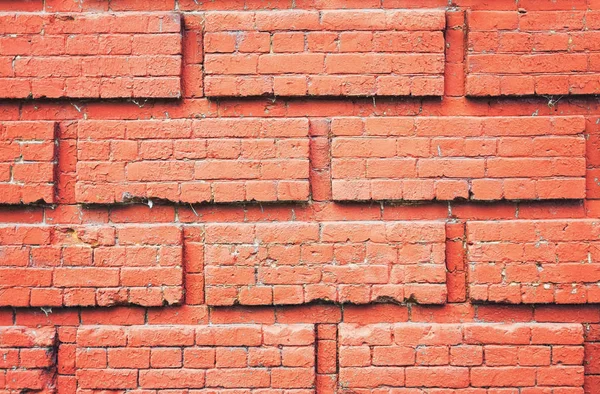 Painted Old Brick Wall Red Background — Stock Photo, Image