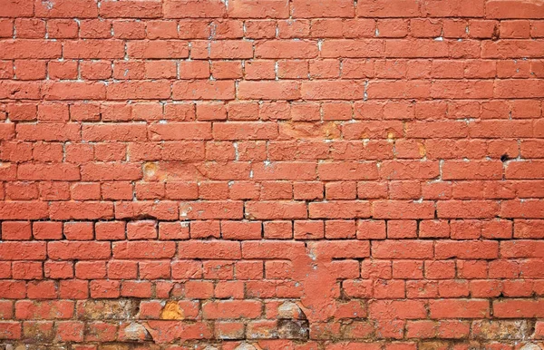 Painted Old Brick Wall Red Background — Stock Photo, Image