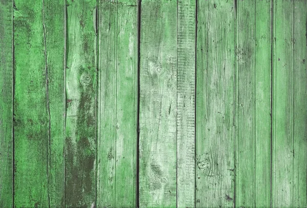 古い木の壁緑の背景 — ストック写真