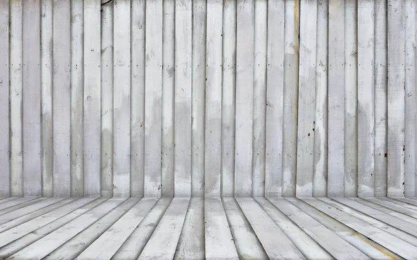 Prázdná Místnost Zvětralých Dřevěných Prken Interiérových Pozadí — Stock fotografie