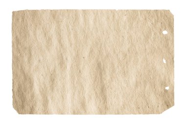 kırpma yolu olan beyaz arkaplanda izole edilmiş eski kağıt