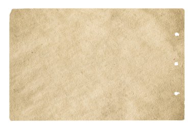 kırpma yolu olan beyaz arkaplanda izole edilmiş eski kağıt