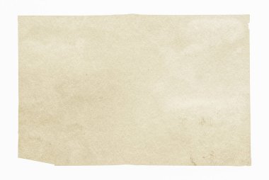 kırpma yolu olan beyaz arkaplanda izole edilmiş eski kağıt