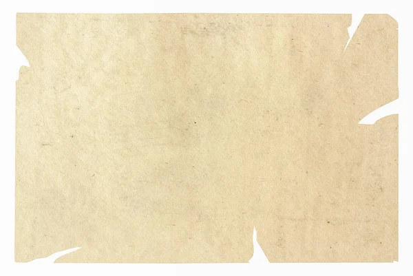 Vecchia Carta Isolata Sfondo Bianco Con Percorso Ritaglio — Foto Stock