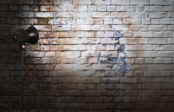 Spotlight Oriented Brick Wall Texture — Stock Photo, Image