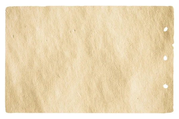 Coarse Old Paper Isolated White Background — Stock Photo, Image