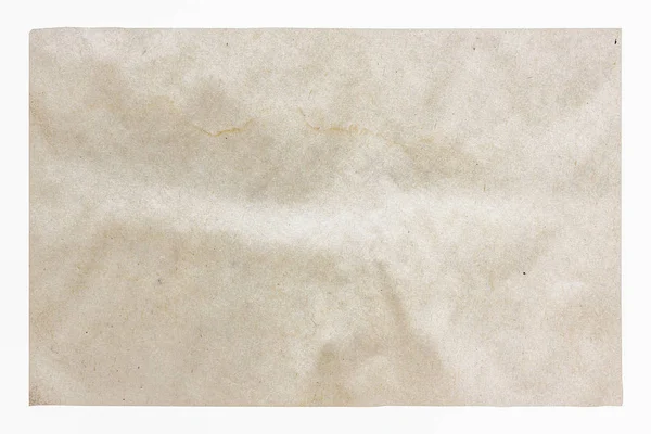 Hrubý Starý Papír Izolovaných Bílém Pozadí — Stock fotografie
