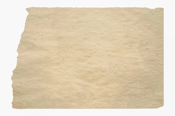 Papel Velho Grosseiro Isolado Fundo Branco — Fotografia de Stock