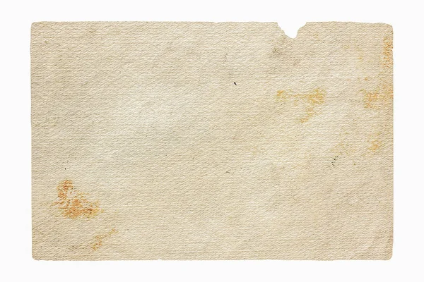 白い背景に分離した粗の古い紙 — ストック写真