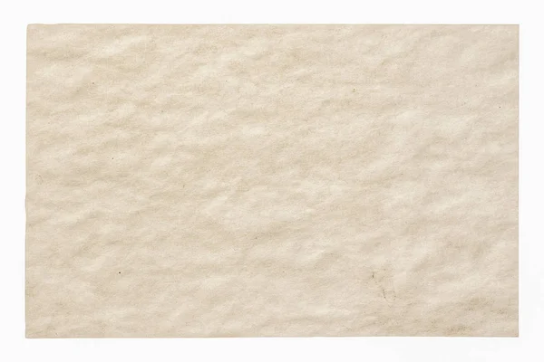 Durva Régi Papír Elszigetelt Fehér Background — Stock Fotó